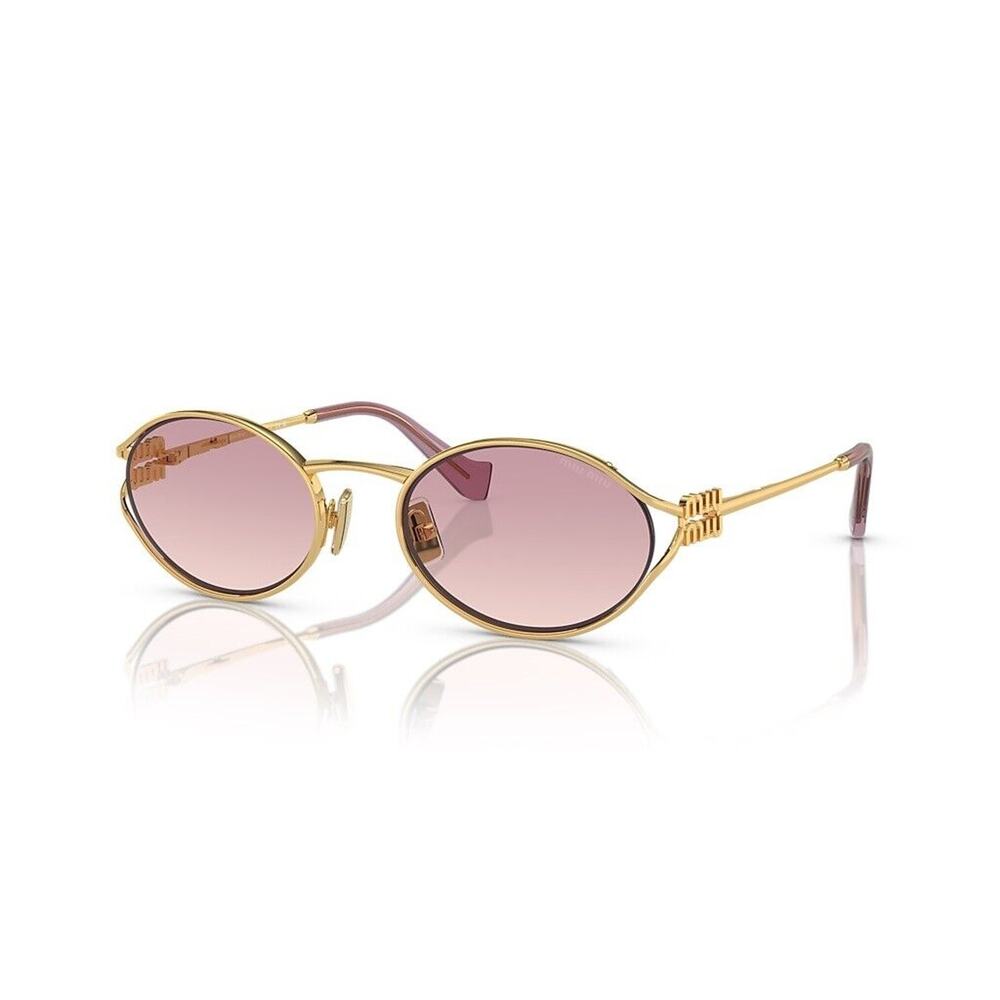 MIU MIU MU 52YS 5AK06S Gold Pink Gradient Lens Women Sunglasses AUTHENTIC